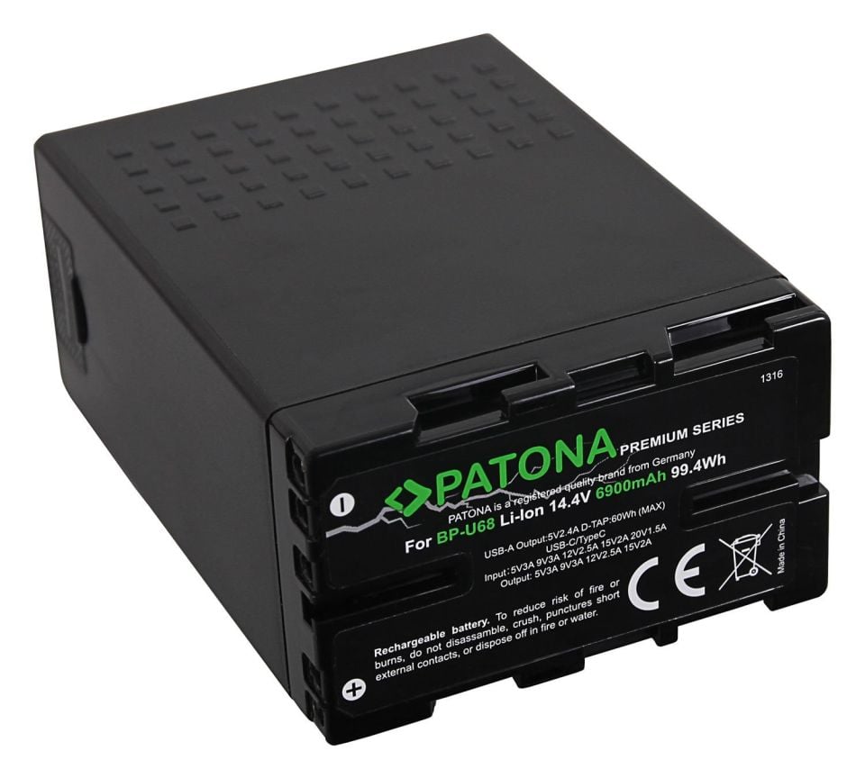 Patona Premium Sony BP-U68 Batarya Pil
