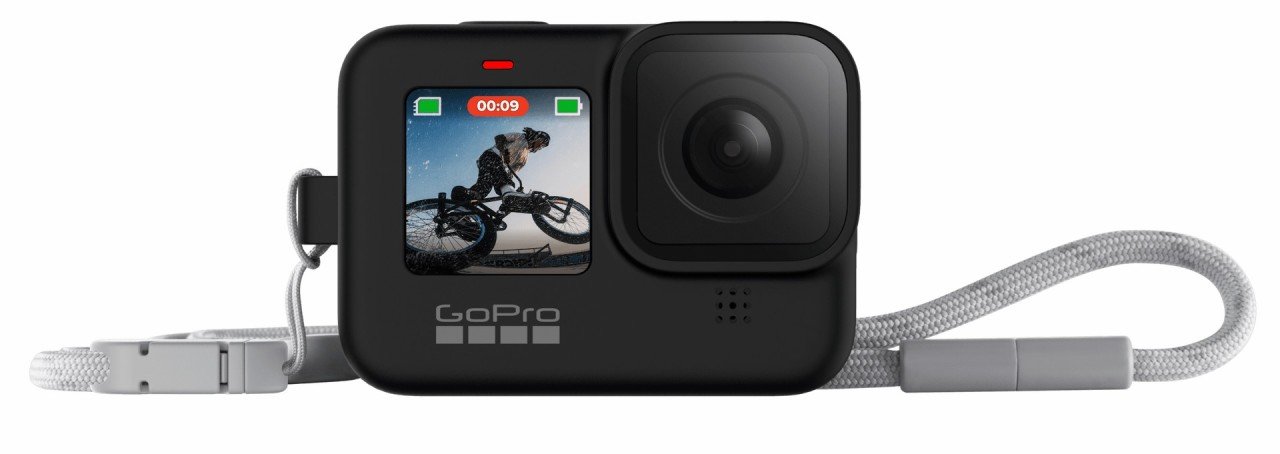 GoPro HERO 12 / 11 / 10 / 9 Kılıf + Boyunluk Siyah