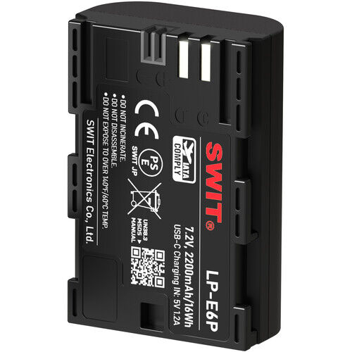 SWIT PowerCell LP-E6P USB-C Şarjlı Kamera Bataryası 2200mAh (Canon LP-E6P Uyumlu)