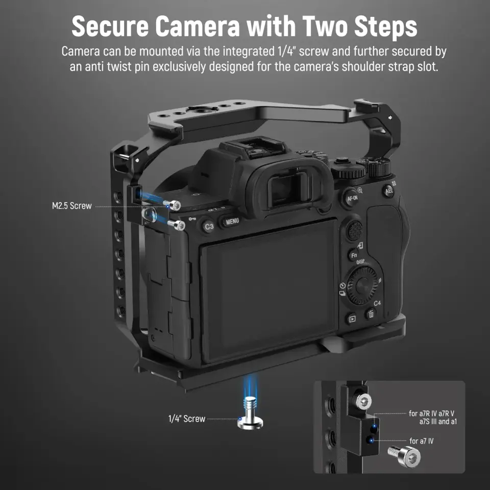Neewer CA004 Sony A7 IV / A 7R V / A 7S III / A1 Uyumlu Kamera Kafesi