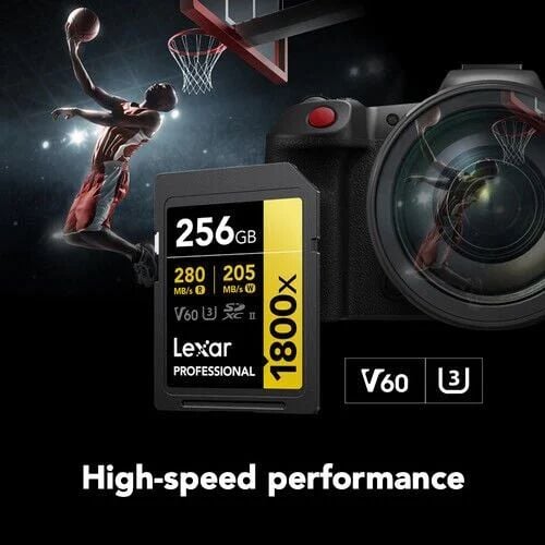 Lexar 256GB 1800x Profesyonel UHS-II SDXC Hafıza Kartı