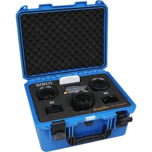 Sirui IronStar Series T1.9 Full-Frame 1.5x Blue Flare Anamorphic 3'lü Arri PL/Canon EF Lens Kit