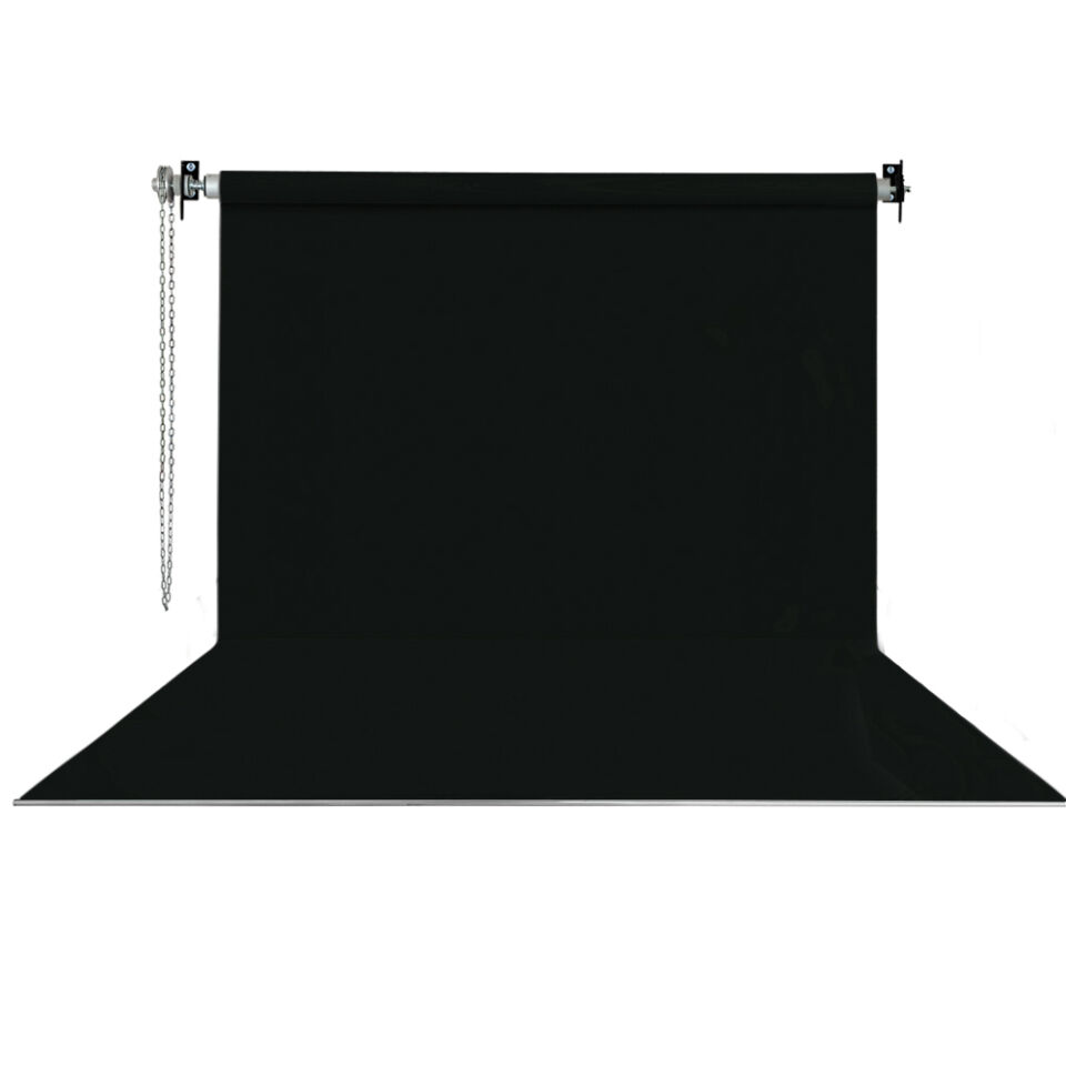 Stüdyo Teknik 270X580Cm Siyah Fon Perde Seti ve Askısı