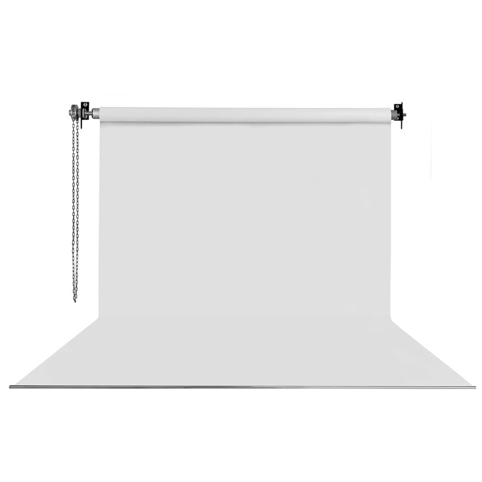 Stüdyo Teknik 270X580Cm Beyaz Fon Perde Seti ve Askısı