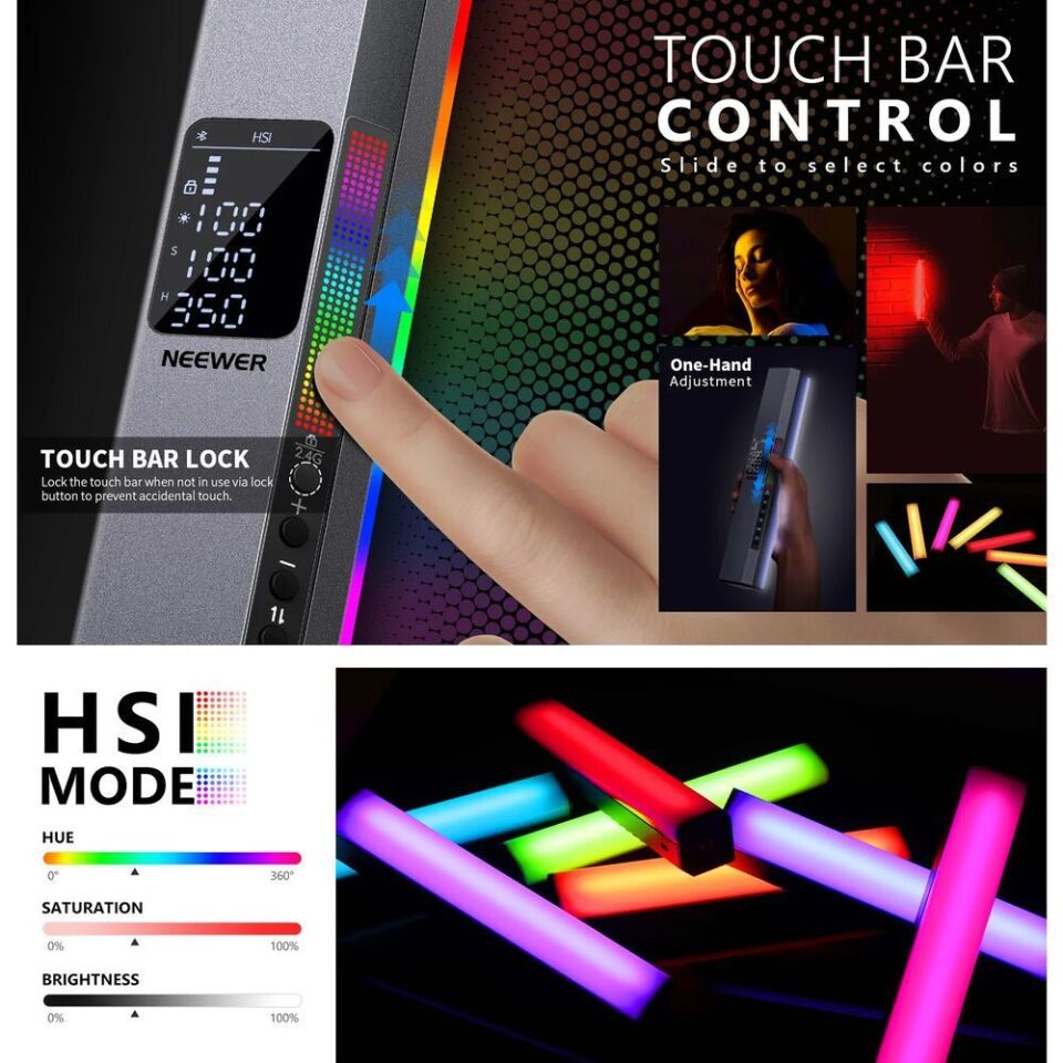 Neewer RGB1 Manyetik El Tipi LED Işık Tüpü