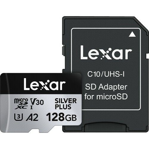Lexar 128GB 205 MB/s Silver Plus microSD UHS-I V30 Hafıza Kartı