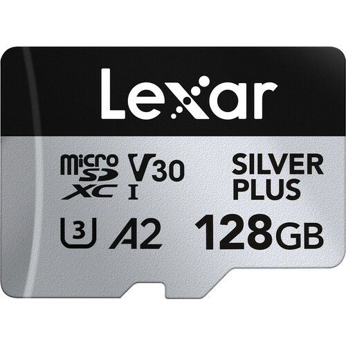 Lexar 128GB 205 MB/s Silver Plus microSD UHS-I V30 Hafıza Kartı