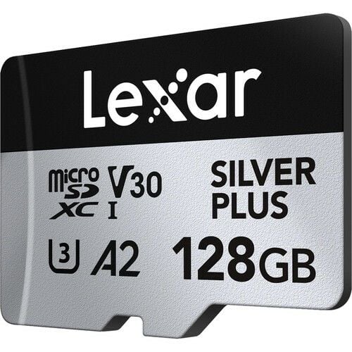 Lexar 128GB 205 MB/s Silver Plus microSD UHS-I V30 Hafıza Kartı