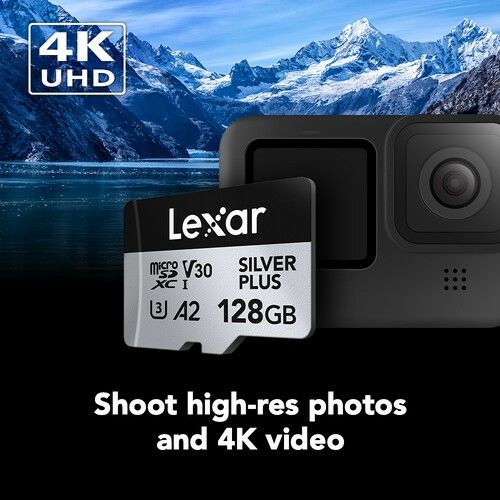 Lexar 128GB 205 MB/s Silver Plus microSD UHS-I V30 Hafıza Kartı