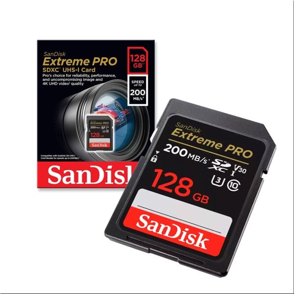SanDisk 128GB Extreme Pro SDHC/SDXC Hafıza Kartı (200mb)