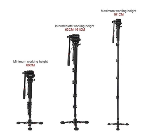 JieYang JY0518B Mandallı Kilit Sistemli Monopod