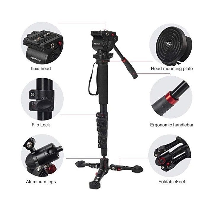 JieYang JY0518B Mandallı Kilit Sistemli Monopod