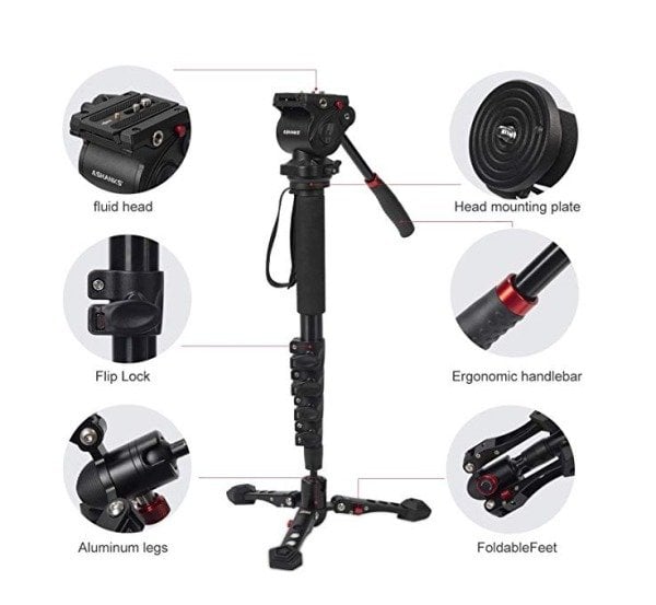 JieYang JY0518B Mandallı Kilit Sistemli Monopod