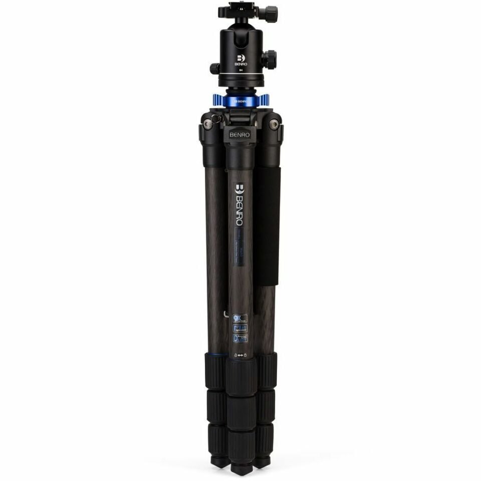Benro TMA48CLB4 B4 Top Kafa ile Dört Serisi Karbon Fiber Tripod Kiti