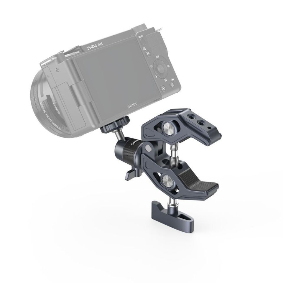 SmallRig 4102B Aksiyon Kameraları için 360° Küresel Başlık Montajlı  Süper Kelepçe