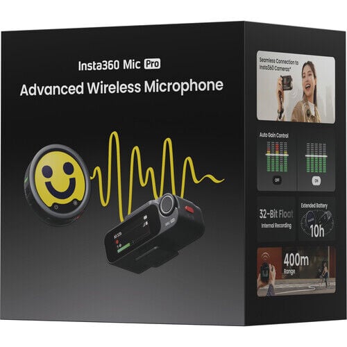 Insta360 Mic Pro Kablosuz Mikrofon Sistemi ( Tek Kişilik)