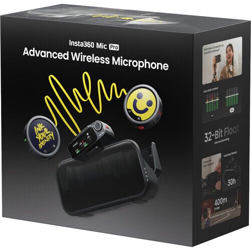 Insta360 Mic Pro Kablosuz Mikrofon Sistemi (İki Kişilik)