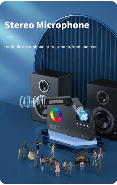 Mamen SML-V02 Çift Mikrofonlu RGB LED Video ve Fotoğraf Efekt Işığı