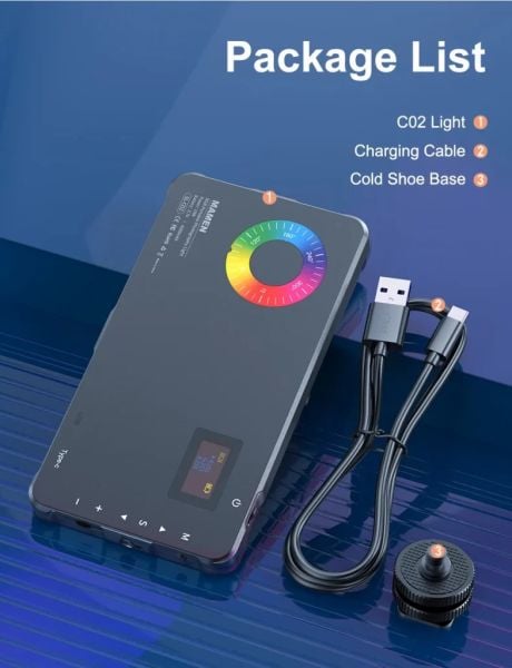 Mamen SL-C02 RGB LED Video ve Fotoğraf Efekt Işığı