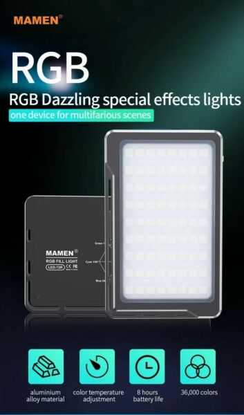 Mamen LED-72R RGB LED Video ve Fotoğraf Işığı