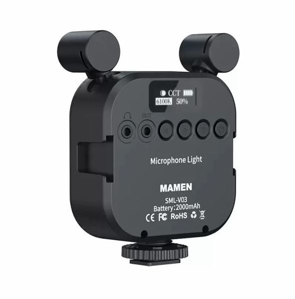 Mamen SML-V03 Çift Mikrofonlu RGB Vlog Işığı