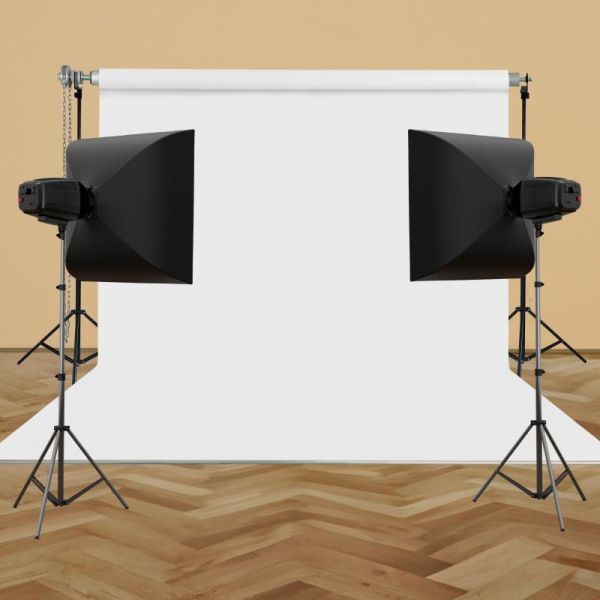 Stüdyo Teknik 270x580 Taşınabilir Sonsuz Beyaz Fon Perdesi Seti