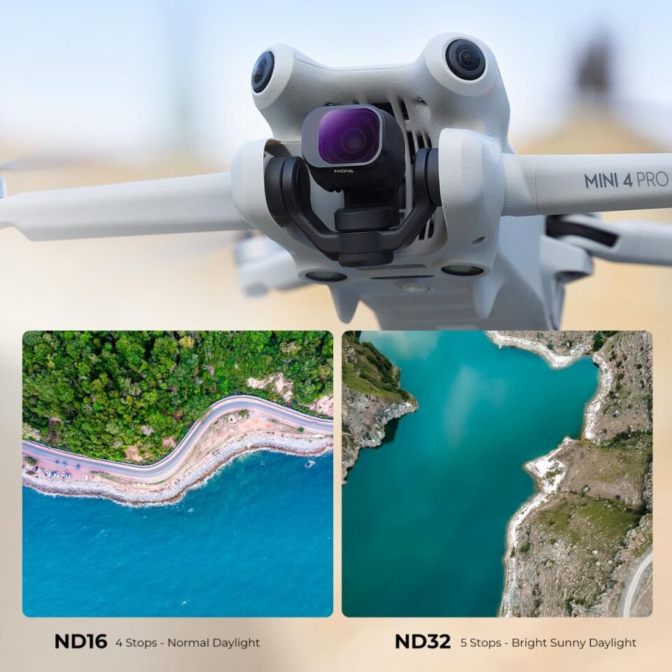 K&F DJI Mini 4 Pro ND Filtre 6 Parça Set (ND4 + ND8 + ND16 + ND32 + ND64 + ND1000)