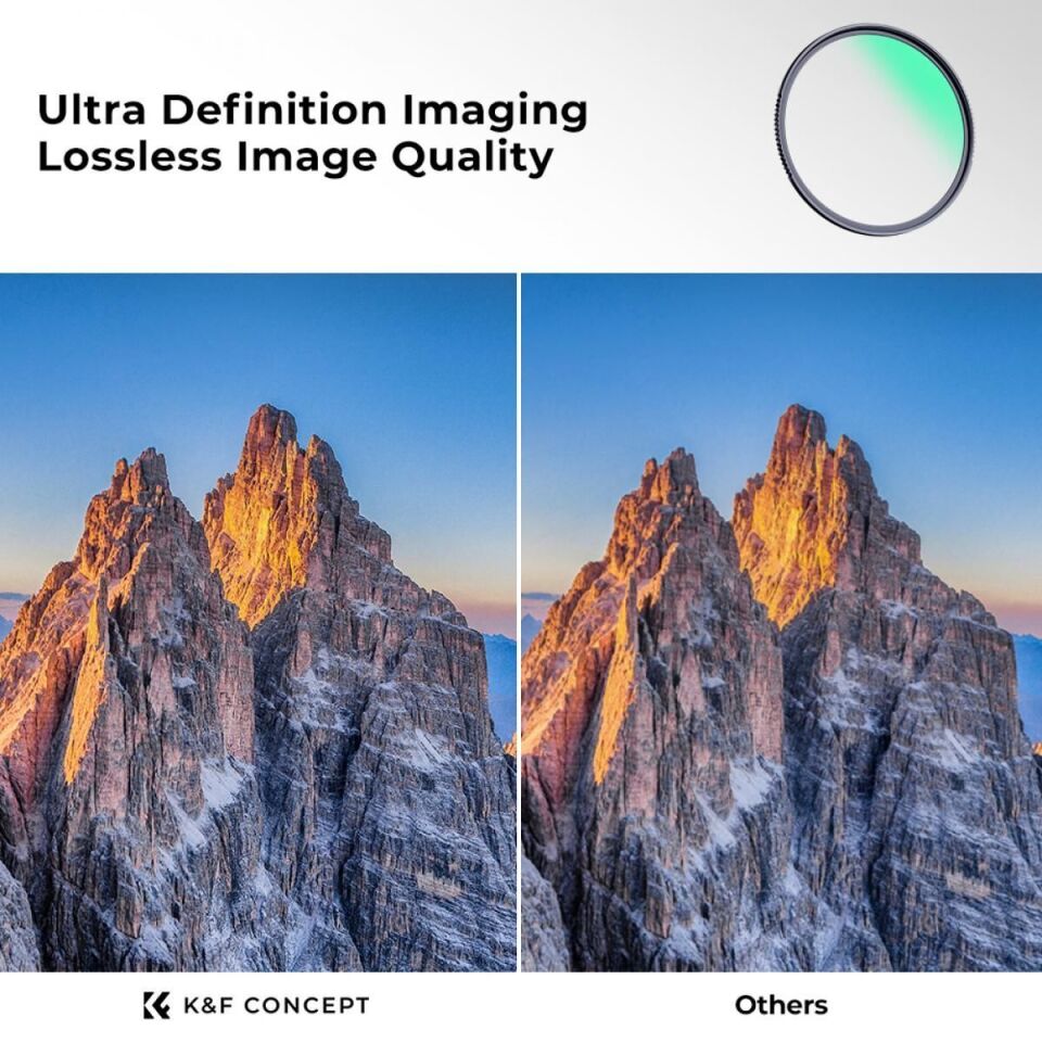 K&F Concept 105mm NANO-X MC-UV 28 Çok Katmanlı Kaplamaya sahip  Koruma Filtresi 8K Ultra HD