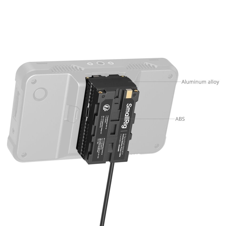 SmallRig 4884 D-Tap - Çift Taraflı NP-F Sahte Pil Güç Kablosu