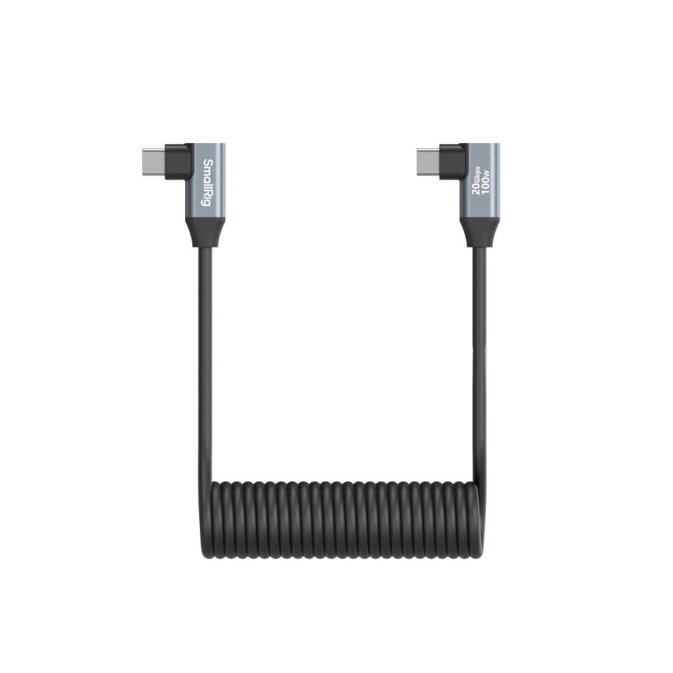 SmallRig 4793 USB-C (Açılı) - USB-C (Açılı) Sarmal Veri Kablosu