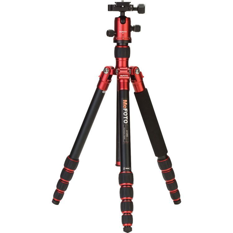 Benro MeFOTO A-1350Q1 RoadTrip Aluminum Travel Tripod Kit Kırmızı