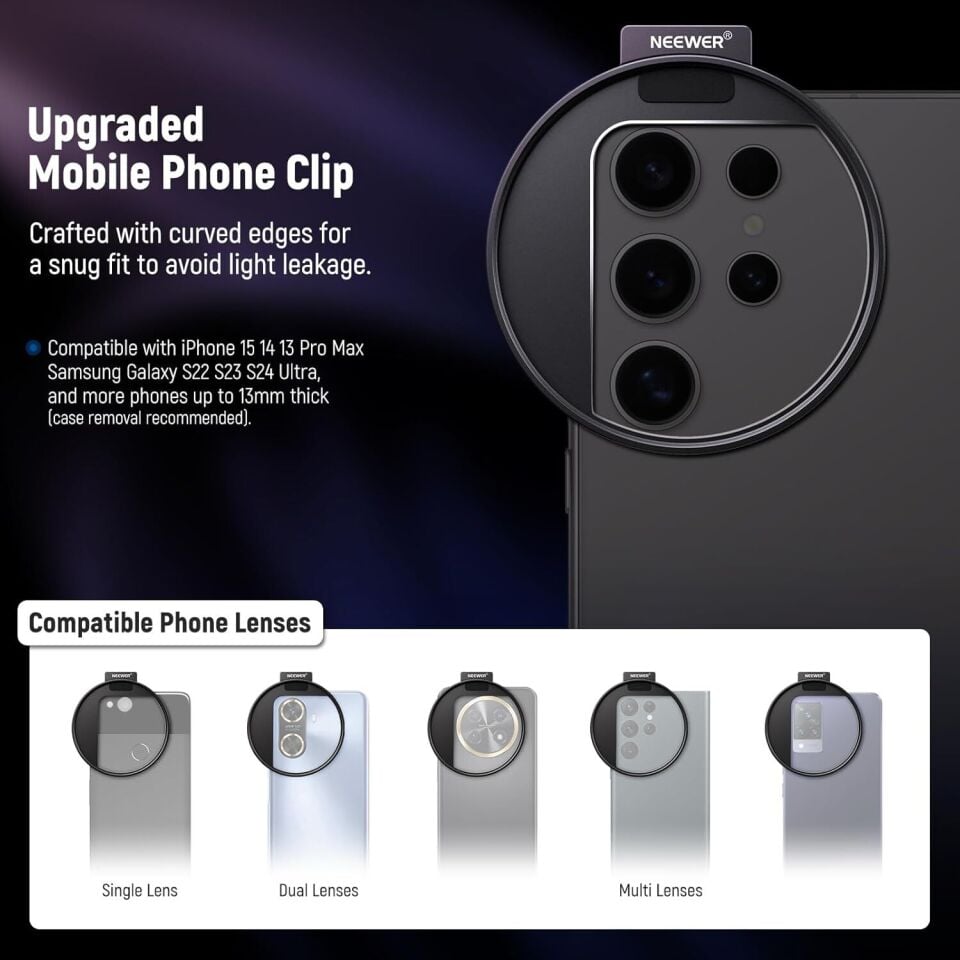 NEEWER LA006 67mm Telefon Filtre Yuvası Klipsi