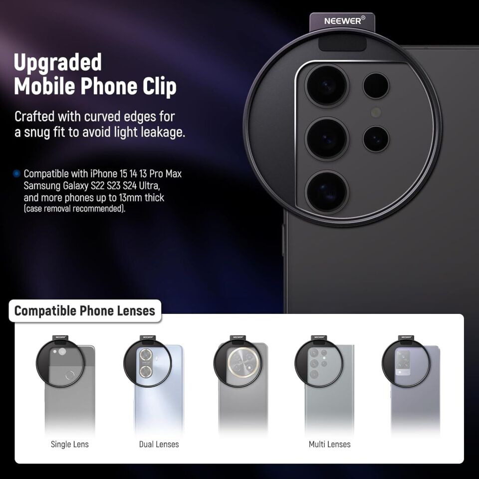 NEEWER LA006 67mm Telefon Filtre Yuvası Klipsi