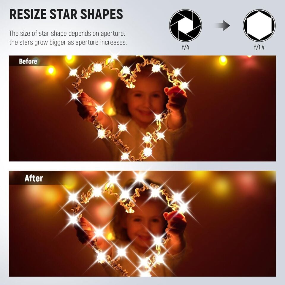 NEEWER 82mm 3'lü Yıldız Filtre Kiti (4, 6, 8 Noktalı)