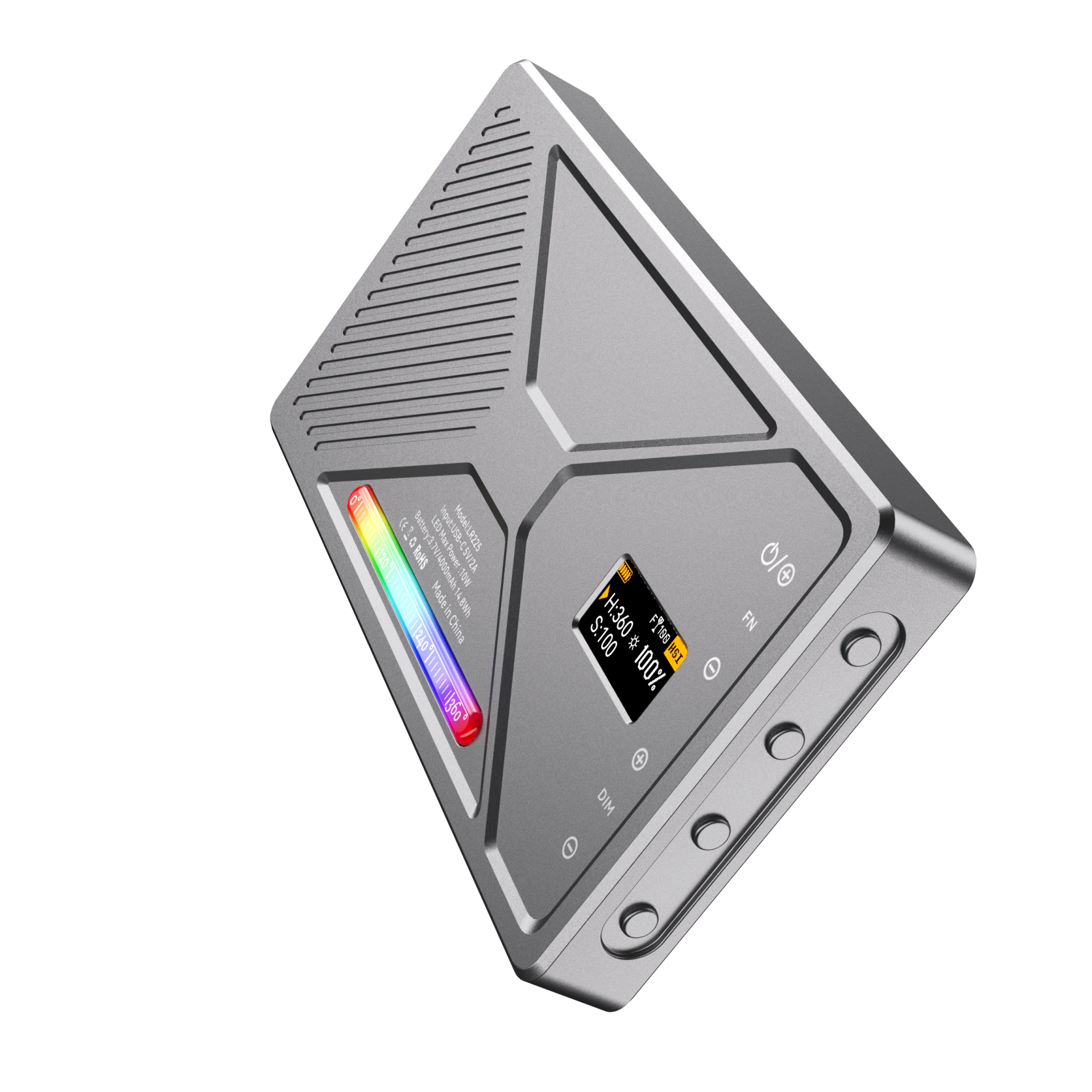 Liyadi LR225 Pro RGB Led Video Işığı Cep Boy Mini Fotoğraf Işığı 24 Efektli
