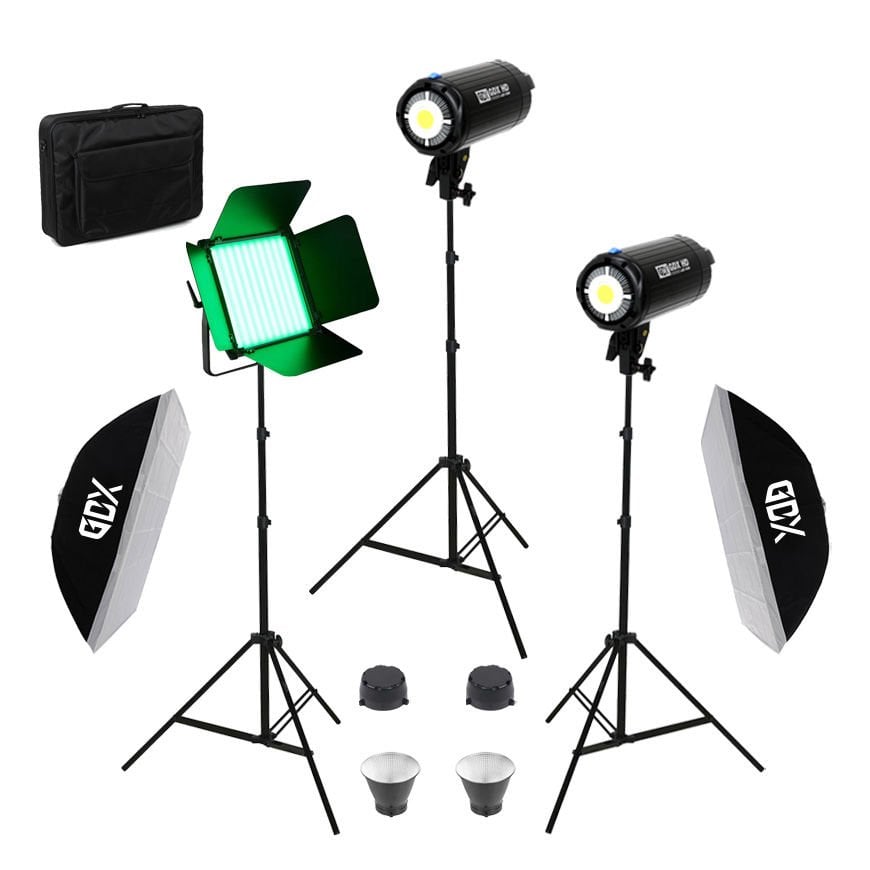 GDX Panel RGB'li Led Video Işık Seti - HD100