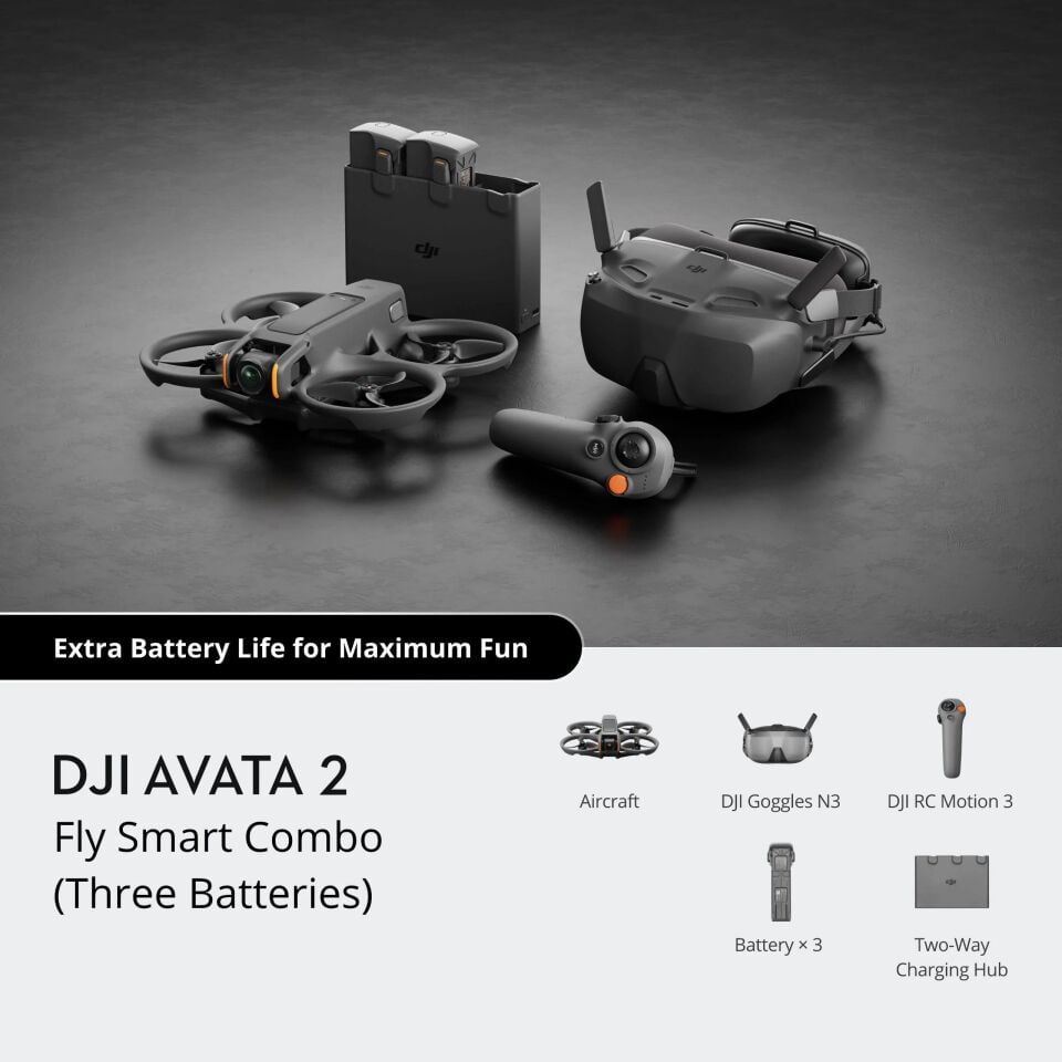 Djı Avata 2 Fly Smart Combo (Three Batteries)