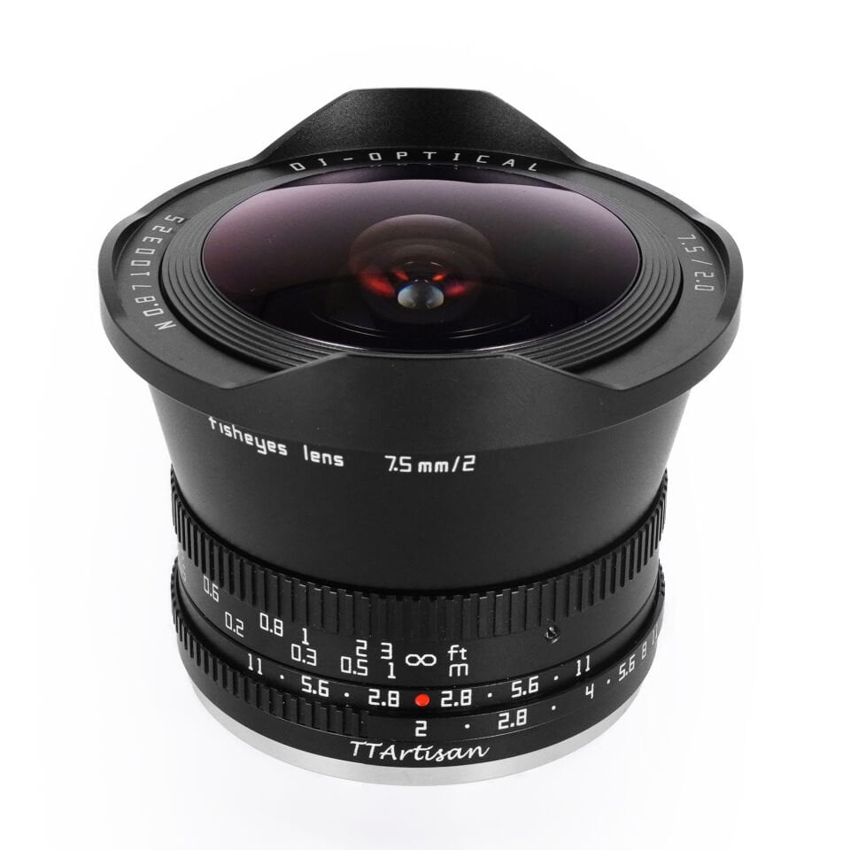 TTArtisan APS-C 7.5mm F2 Lens (Sony E, Siyah)