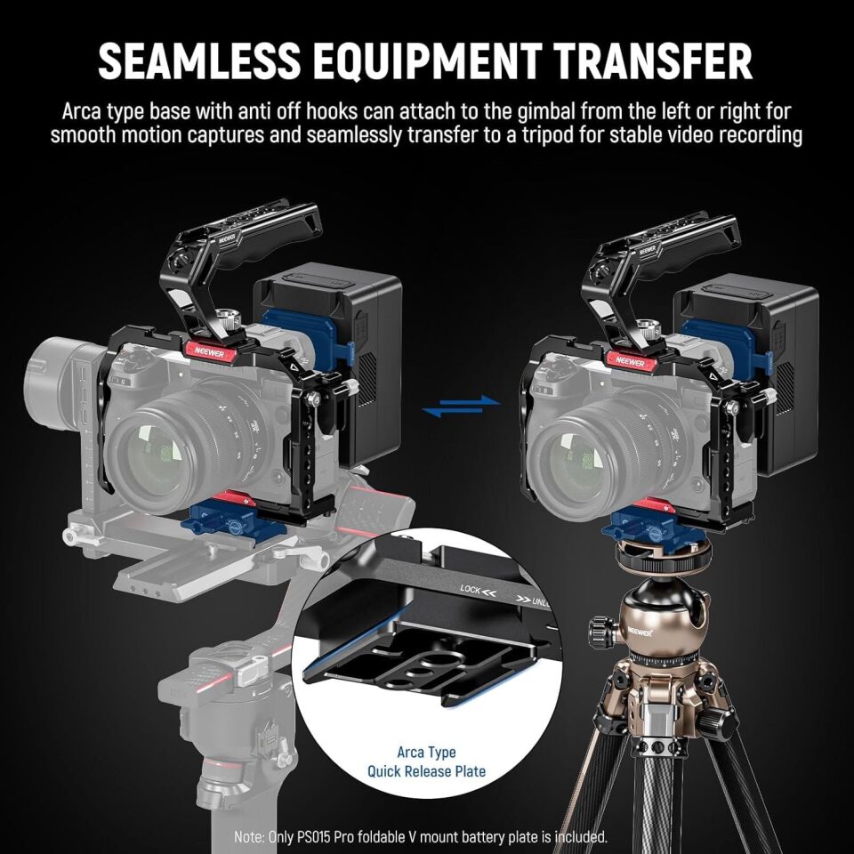 NEEWER PS015 Pro Katlanabilir V-Mount Batarya Plakası