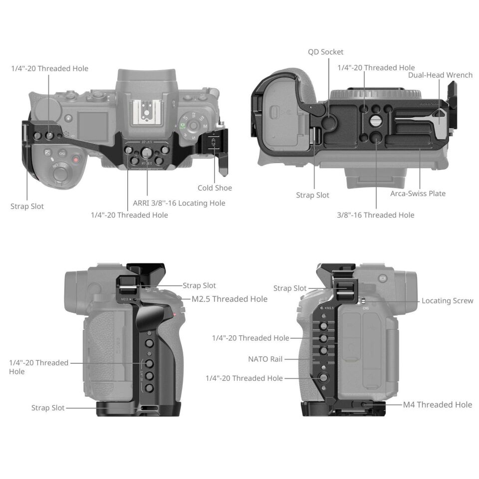 SmallRig 4519 Nikon Z 6III için Kamera Kafesi
