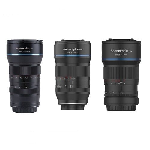 Sirui Anamorphic 24mm-35mm-50mm Lens Kit (MFT)