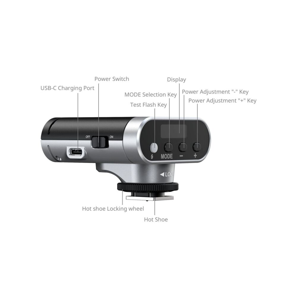 SmallRig 5818 RS20 Mini Speedlite Flaş (Gümüş)