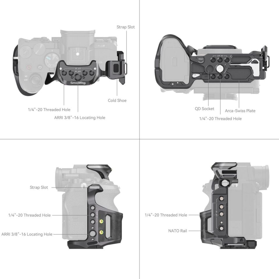 SmallRig 6029 Rhinoceros  Sony Alpha 7 V / 7R V / 7 IV  için Kafes