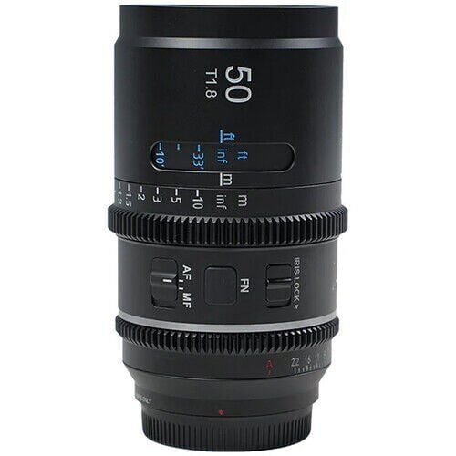 Sirui Astra Series AF 50mm T1.8 1.33x Full Frame Blue Flares Anamorphic Nikon Z Mount Lens