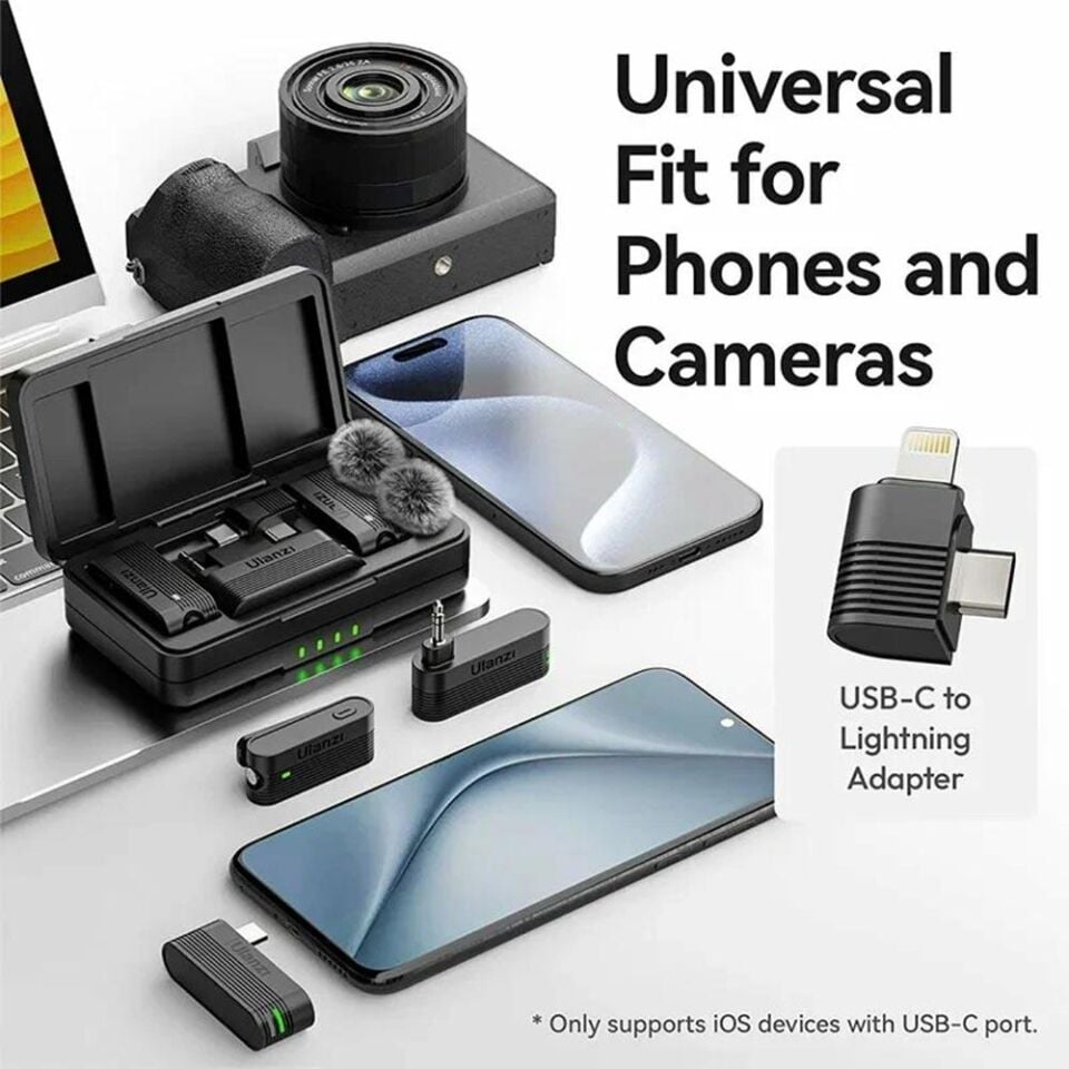 Ulanzi A100 Mikrofon İçin Iphone 11/12/13/14 Uyumlu Lightning Adaptör - A013