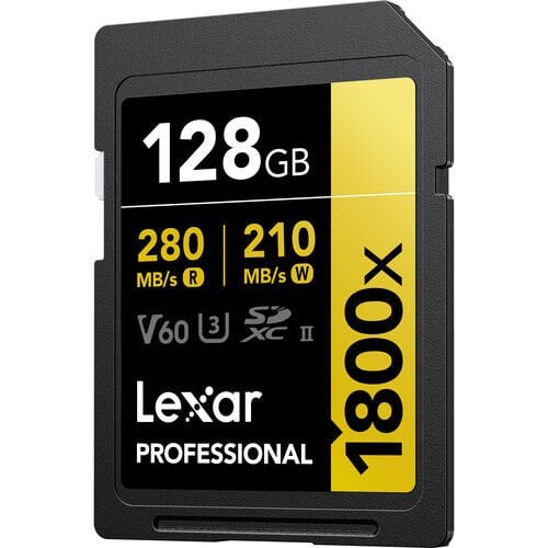 Lexar 128GB Professional 1800x UHS-II SDXC V60 Hafıza Kartı