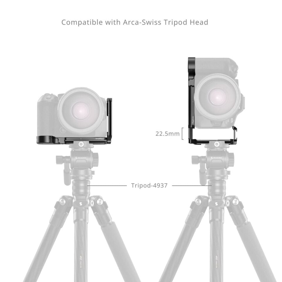 SmallRig Canon 5962 EOS R6 Mark III / R6 Mark II için AirTag Yuvalı  L Şekilli Montaj Plakası