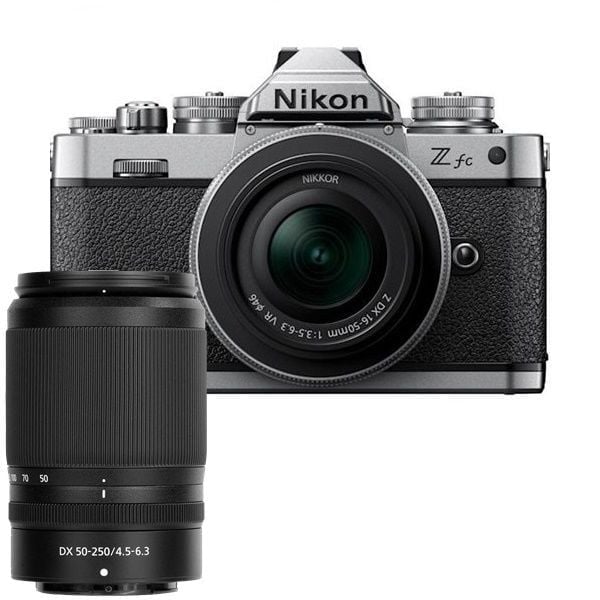 Nikon Z fc 16-50mm + 50-250mm Lens VR Çift Lensli Set (Gümüş) ( 7.292 ₺ Geri Ödeme )
