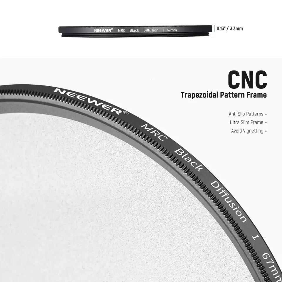 Neewer 82mm 1/1 Black Diffusion Sinematik Efekt Filtresi