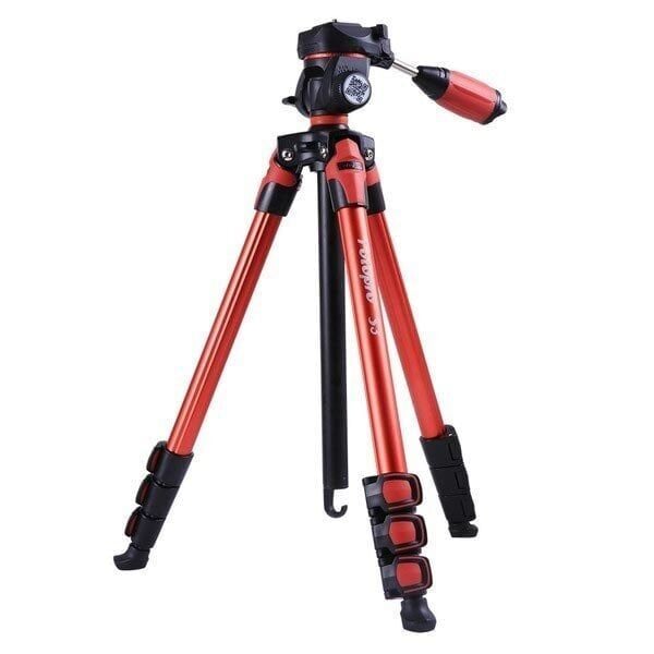 Fotopro S3 Profesyonel Tripod (Kırmızı & Siyah)